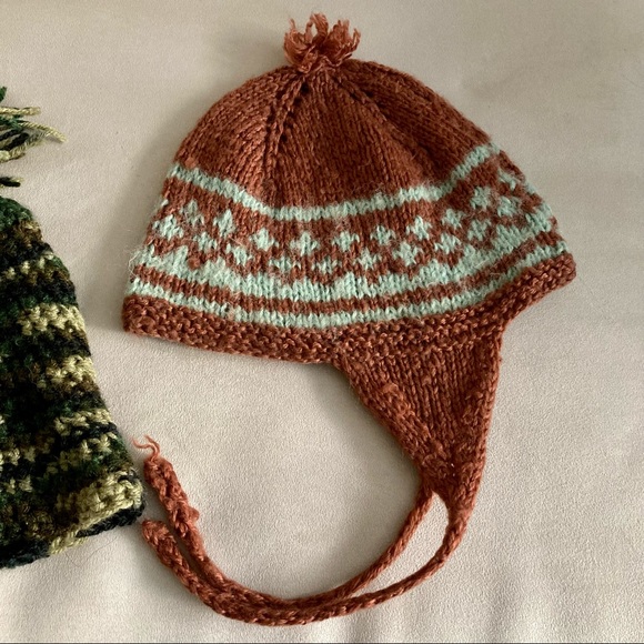 Bundle of Two Wool Blend Winter Knit Hats - Picture 3 of 7